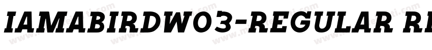 IAmABirdW03-Regular Regular字体转换